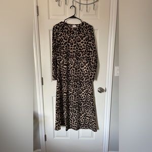 Long leopard Dress **SOLD**